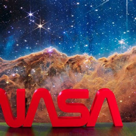 Nasa Worm Logo 3d Print Desk Shelf Display Etsy