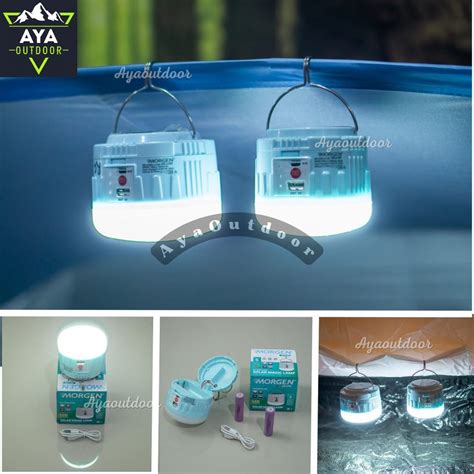 Jual LAMPU TENDA SOLAR MORGEN 30W EMERGENCY LAMP CAMPING BISA CHARGE