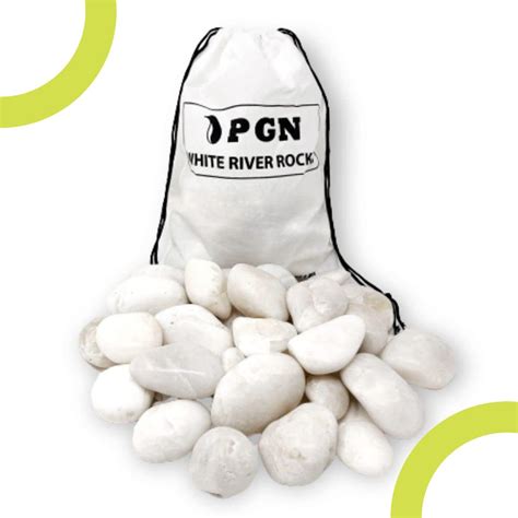 Pgn White River Rocks Para Plantas Libras Rocas Blancas Con