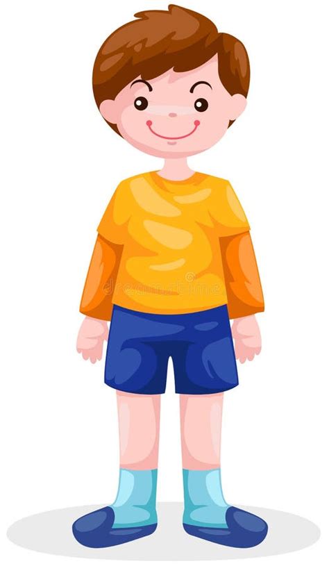 Boy Standing Stock Vector Illustration Of Face Happy 22695158