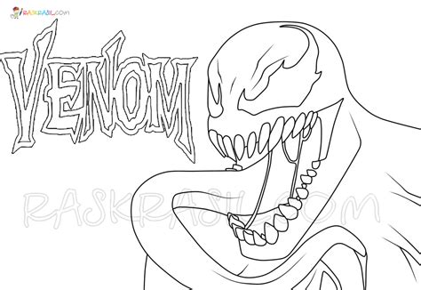 Marvel Venom Head Coloring Pages