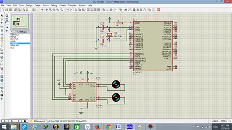 DC Motor Interfacing With Atmega32 And L293