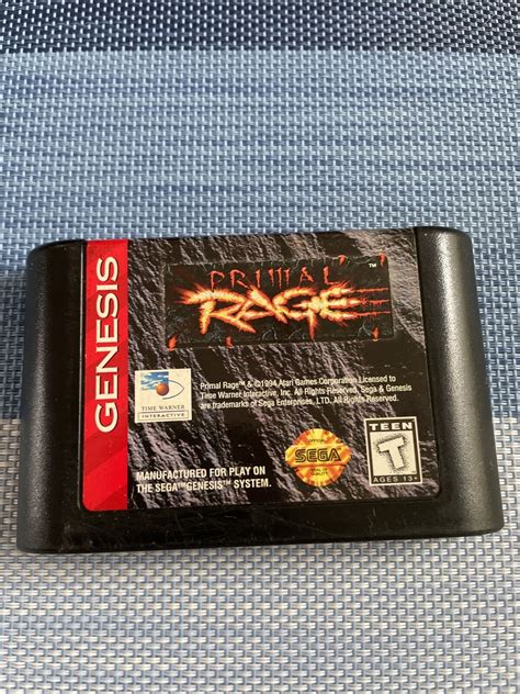 Primal Rage Sega Genesis 1995 Fully Tested Authentic Cartridge