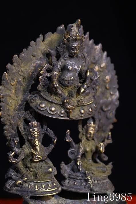 Old Tibet Bronze Yellow Jambhala Mammon Elephant Jambhala Mammon Buddha