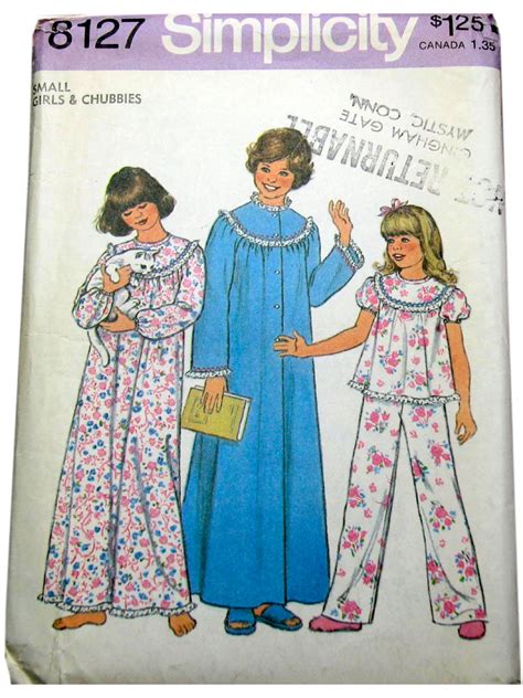 70s Vintage Sewing Pattern 70s Simplicity Pattern No 8127 Girls