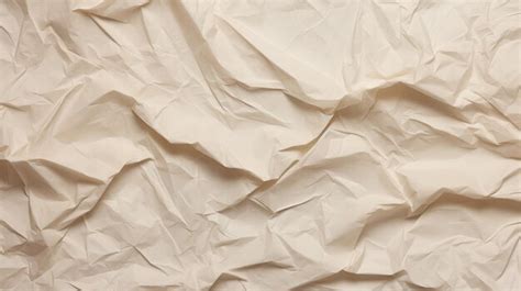 Crumpled Beige Fabric Texture Background Crumpled Tissue Premium Ai