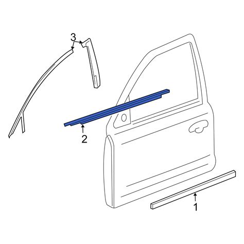 Mercury Oe G Z Aa Front Left Outer Door Window Belt Weatherstrip