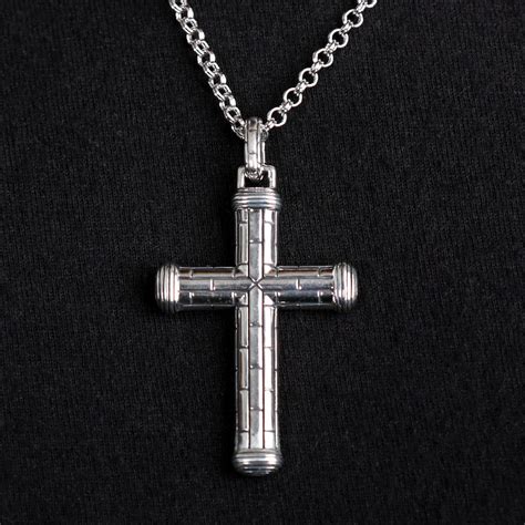 Men S Cross Necklace In Sterling Silver Ben Bridge Jeweler