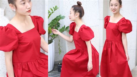 Diy Sewing Puff Sleeve Dress Develop From Basic Pattern Zoe Diy Youtube