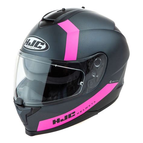 Casque intégral HJC C70 Eura MC8SF rose noir Casque intégral sur La