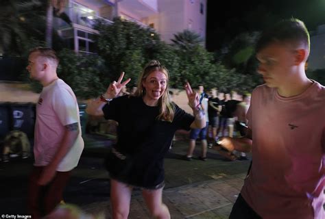 Boozed Up British Revellers Take To Magaluf S Main Strip As They Party The Night Away Daily