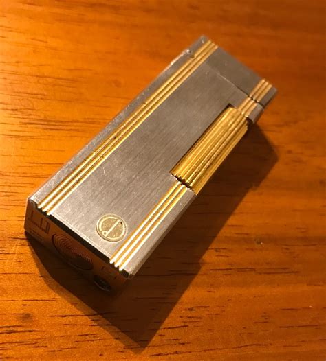 Dunhill Rare Alfred Dunhill Rollagas Bicolar 18k Gold Plated And