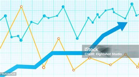 Konsep Pasar Saham Dengan Panah Mengarah Ke Atas Ilustrasi Stok Unduh Gambar Sekarang Bagan