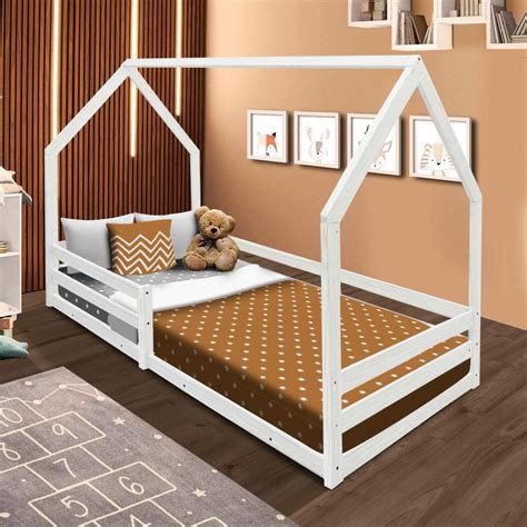 Cama Solteiro Madeira Maci A Montessoriana Casinha Branco Amore Shop Jm