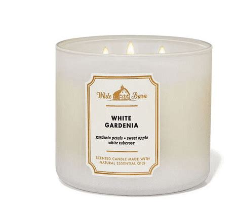 White Barn White Gardenia Wick Candle Oz With Fresh Greenery