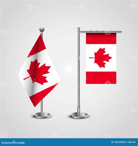 Vetor Do Projeto Da Bandeira De Canad Ilustração do Vetor Ilustração