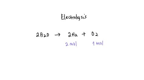 Solved The Electrolysis Of Water Produces Twice As Much Volume Of Hydrogen Gas At The Cathode