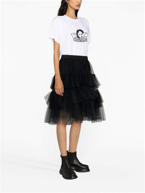 Simone Rocha Tiered Tulle Skirt Black Farfetch