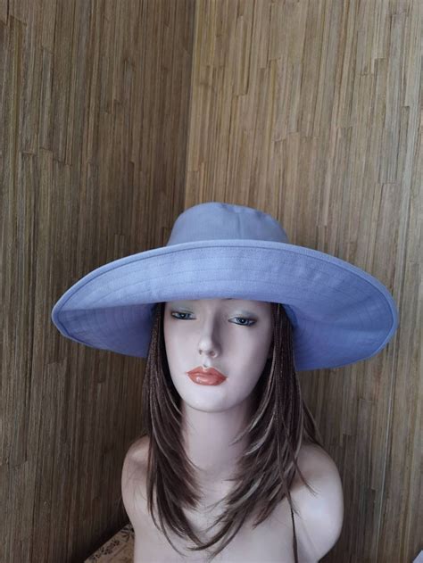 Light Blue Denim Summer Sun Hat Hiking Hat Womens Sun Etsy