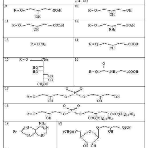 Structure Of Naturally Occurring Inorganic And Organic Arsenic Species