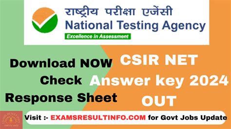 Csir Net June Answer Key Release Date In India Laney Malina