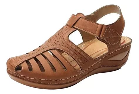 Sandalias Antideslizantes De Cuero Suave Con Punta Cerrada Cuotas