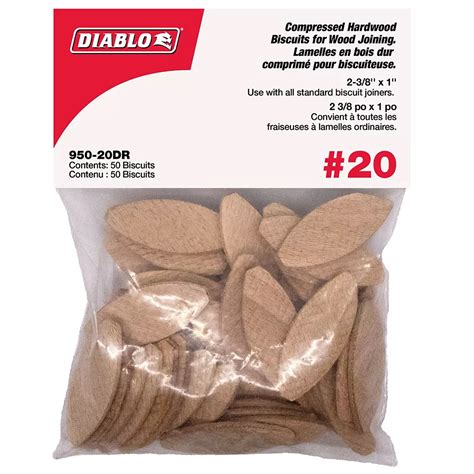 Diablo 20 2 38 Inch X 1 Inch Compressed Hardwood Biscuits For Wood