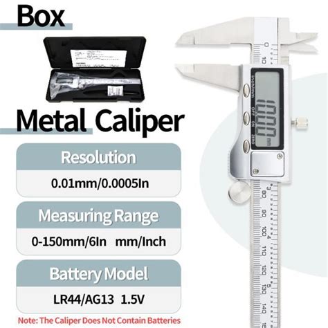 Micrometre Box Metal Caliper Pied Coulisse Num Rique En Acier