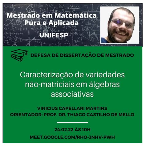 Mestrado em Matemática Pura e Aplicada - Unifesp - S. J. dos Campos - Home