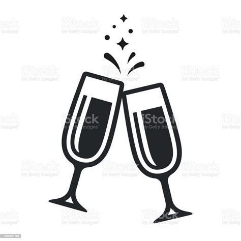 Two Champagne Glasses Stock Illustration Download Image Now