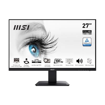 Msi Pro Mp A Fhd Hz Flat Business Productivity Monitor Msi