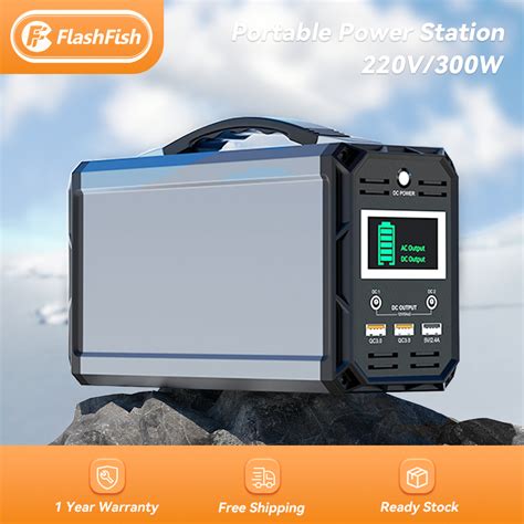 300W 222Wh Flashfish G300 Portable Solar Generator 60000mAh Solar