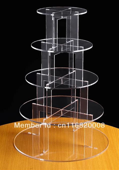 5 TIER CIRCLE ACRYLIC CUPCAKE PARTY WEDDING CAKE STAND In Cake