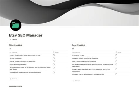 Etsy SEO Manager By Jordi Rodriguez Notion Template