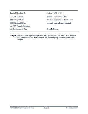 Fillable Online Hic And Pit Guidance Hud S Housing Inventory