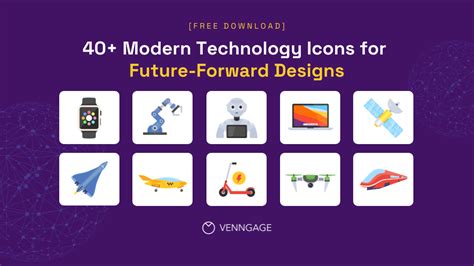 40+ Modern Technology Icons for Future-Forward Designs [100% Free]