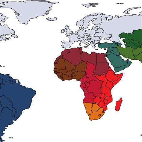 Map of United Nations subregions that will be used for reporting input ...