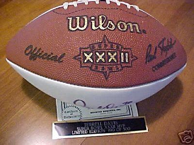 TERRELL DAVIS Signed Auto Football Super Bowl XXXII MVP | #20690491