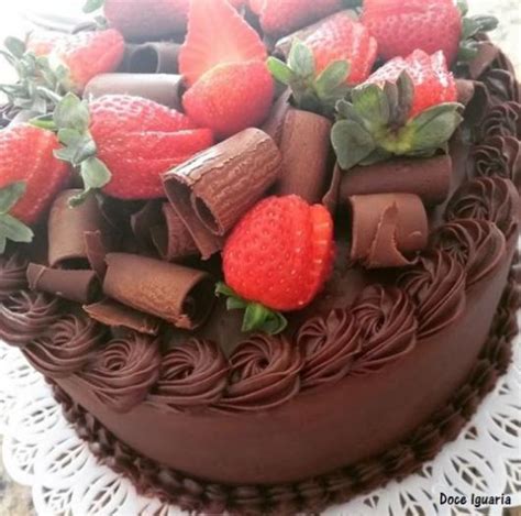 Bolo de Aniversário de Chocolate Como Fazer 52 Ideias Lindíssimas