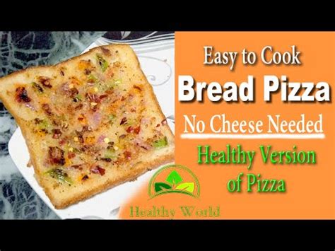 Bread Pizza Without Cheese Hindi Easy To Cook