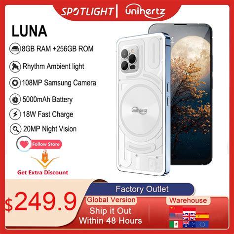 Unihertz Luna Smartphone Rhythm Ambient Light 8GB 256GB 108MP G99