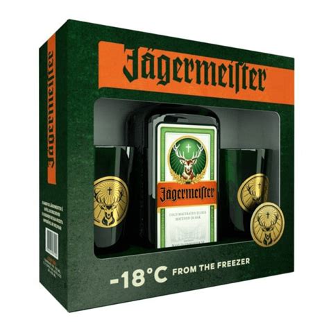 Licor Jagermeister 700ml Kit Com 2 Copos Em Acrílico Pão De Açúcar