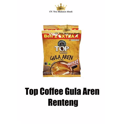 Jual Top Coffee Gula Kopi Aren 2 1 Renteng Isi 15 Sachet Shopee Indonesia