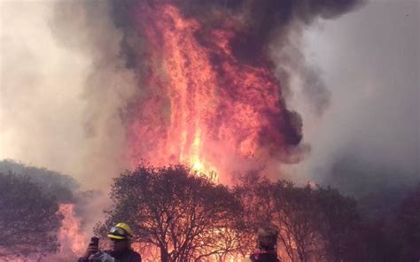 Brigadistas Combaten Incendio Forestal En Sierra De San Miguelito Y