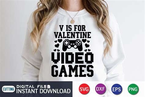 V Is For Valentine Video Games Svg By Funnysvgcrafts Thehungryjpeg