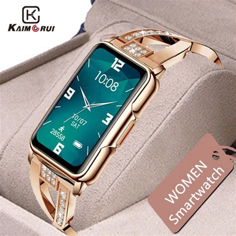 Kaimorui Ladies Smart Watch Women Luxury Diamond Watches Heart Rate Monitor Fitness Tracker