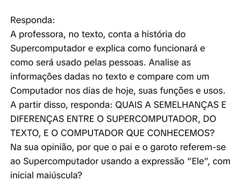 Solved Responda A Professora No Texto Conta A Hist Ria Do