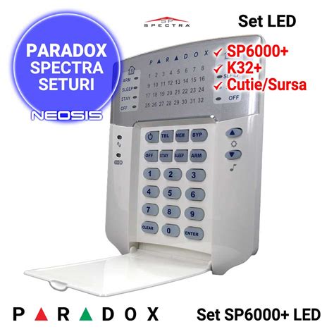 Centrala Paradox Spectra SP6000 Si Tastatura K32 Neosis Ro