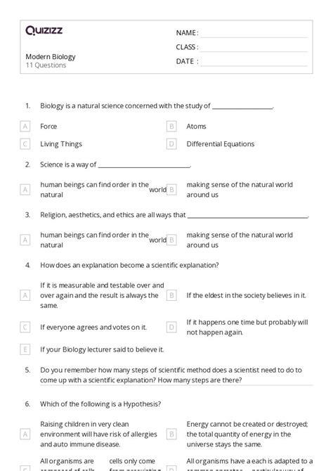 50 Environmental Science Worksheets On Quizizz Free And Printable