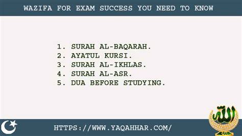 5 Powerful Wazifa For Exam Success You Need To Know - Ya Qahhar Wazifa